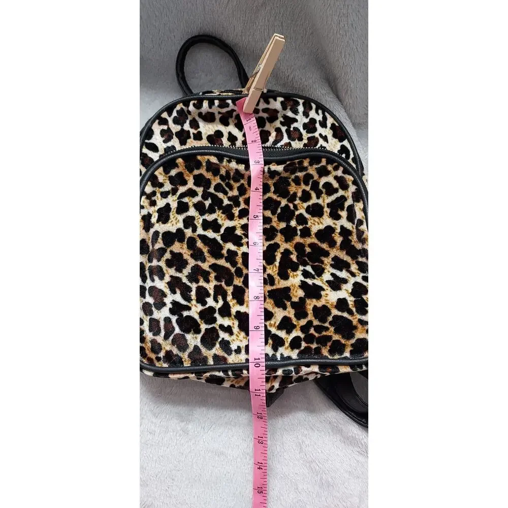 Leopard Print Fashion Mini Backpack Unbranded 3 Pockets & slots for oganization